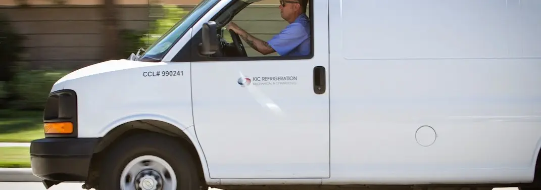 KIC Refrigeration service vehicle serving Fresno area